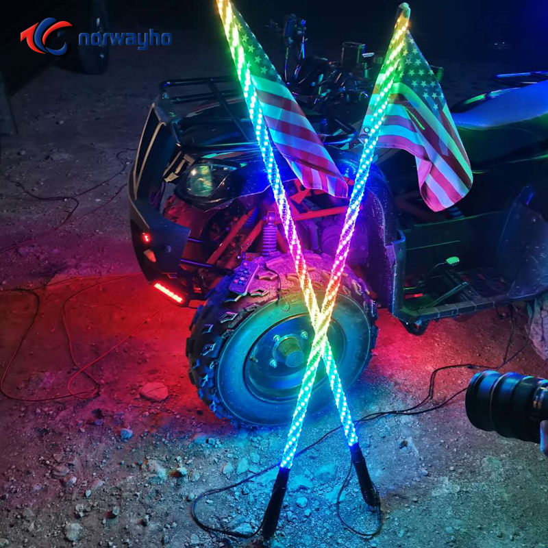 NWH-WIC Wrapped LED Whips Dream/Chasing/Dansing Color for ATV/UTV/RZR