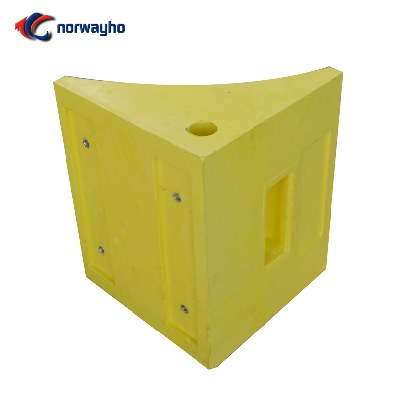 NWH-WCK09 Yellow Safety warning Wheel Chock Polyurethane for Trucks
