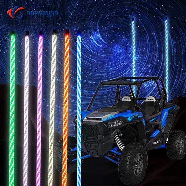 Wrapping LED whip lights